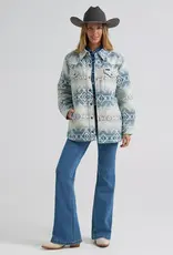 Womens Wrangler Blue Southwest Jacquard Shacket