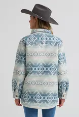 Womens Wrangler Blue Southwest Jacquard Shacket