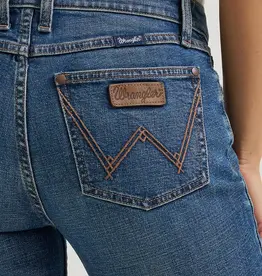 Womens Wrangler Marina Retro Mae Mid Rise Boot Cut Denim Western Riding Jean