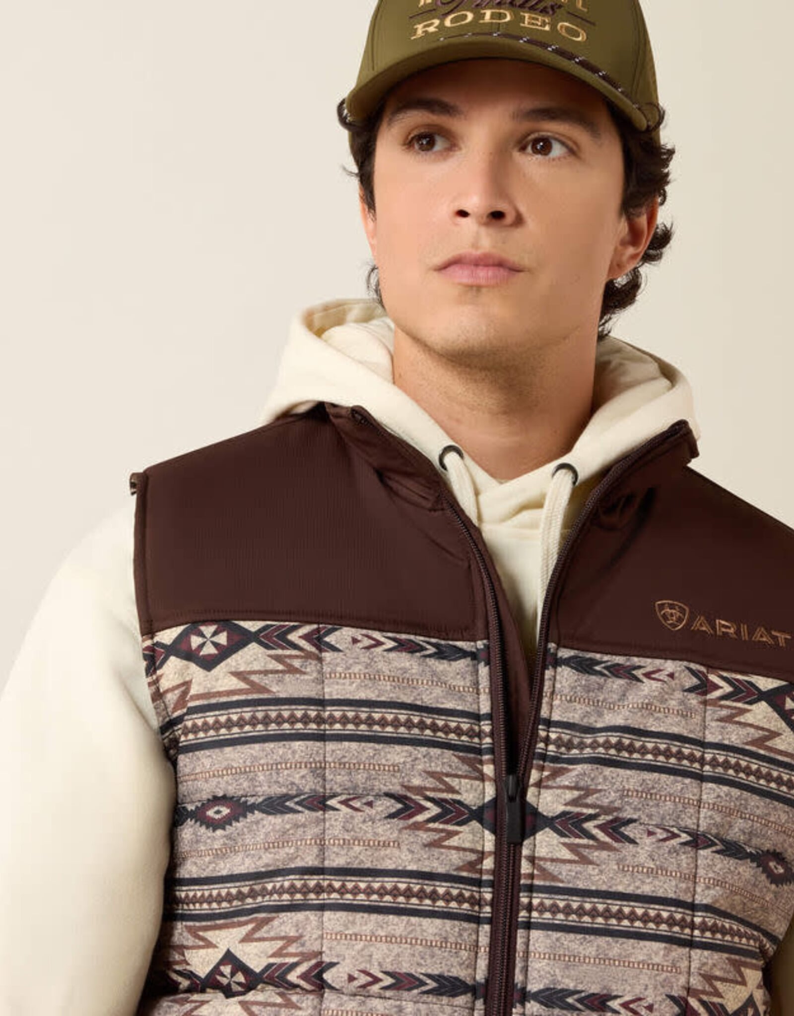 Ariat Ariat Mens Tonal Southwest Mink Crius Insulated Concealed Carry Vest