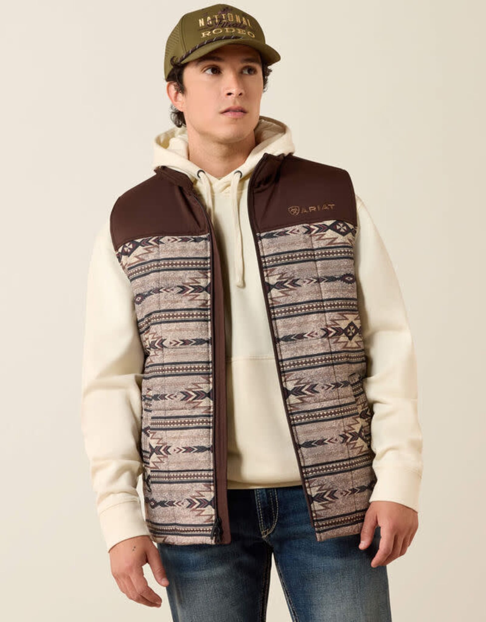 Ariat Ariat Mens Tonal Southwest Mink Crius Insulated Concealed Carry Vest
