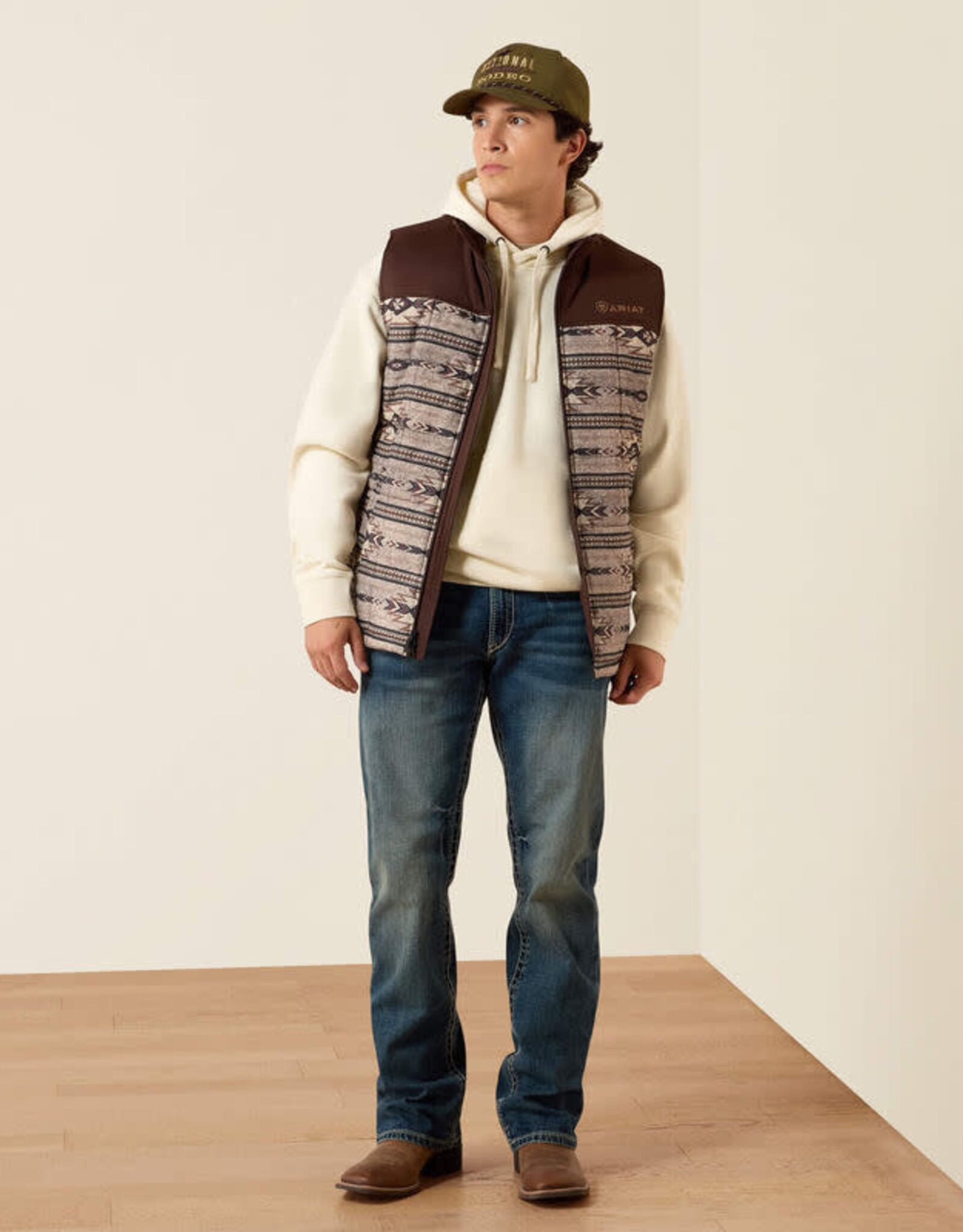 Ariat Ariat Mens Tonal Southwest Mink Crius Insulated Concealed Carry Vest