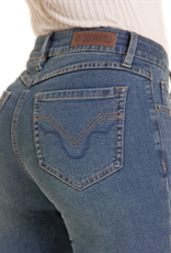 Womens Rock N Roll Sculpted Denim Midrise Bootcut Stretch Western Jeans