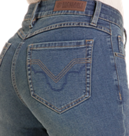 Womens Rock N Roll Sculpted Denim Midrise Bootcut Stretch Western Jeans