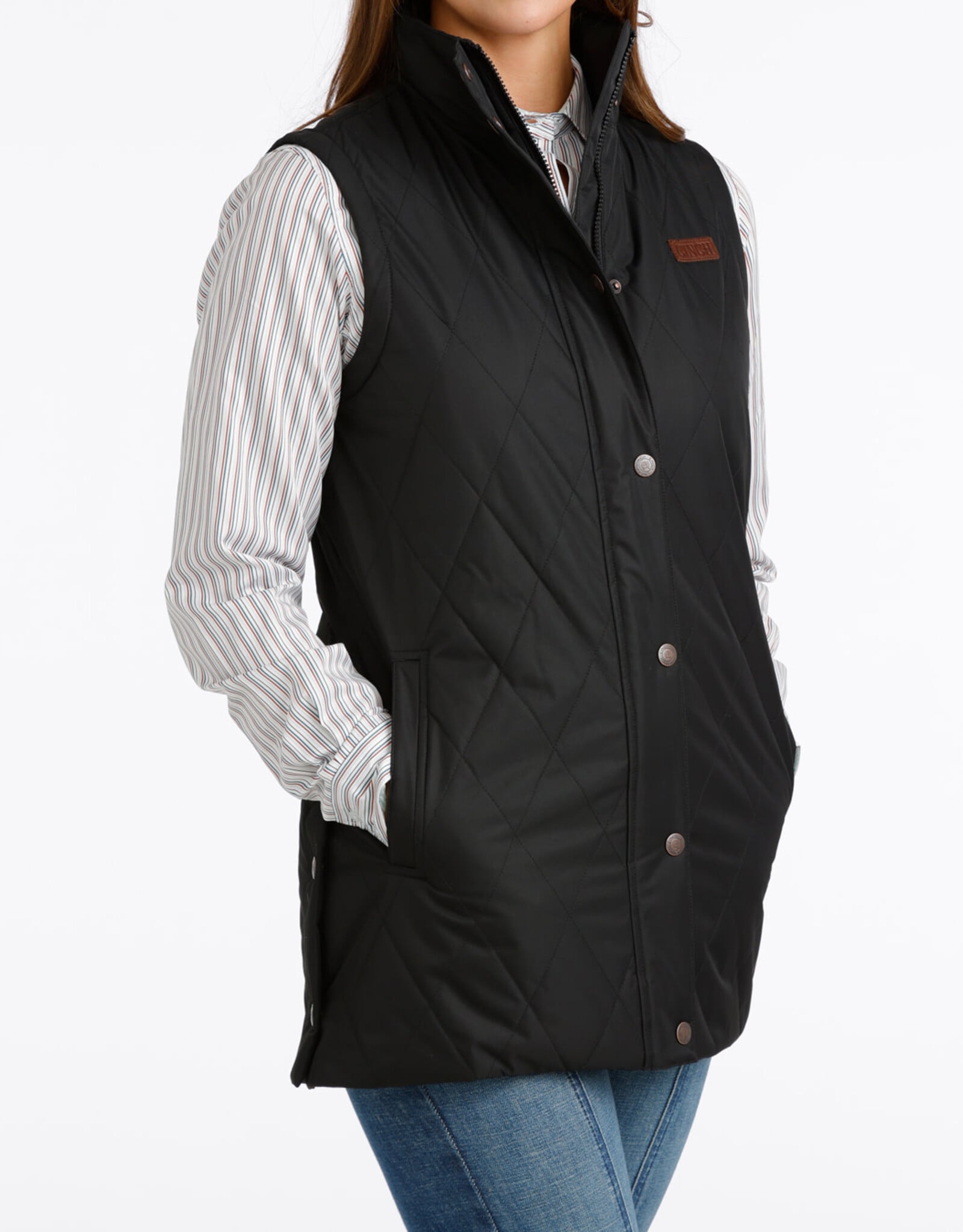Cinch Womens Cinch Quilted Black Barn Vest