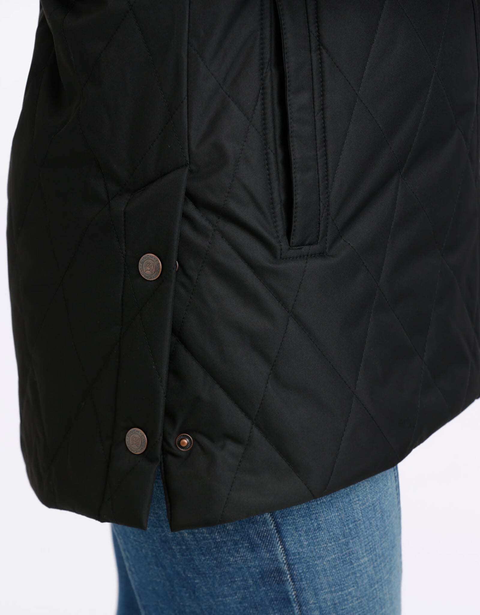 Cinch Womens Cinch Quilted Black Barn Vest