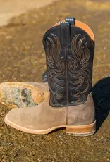 Hyer Boots Mens Hyer Axtell Tan Roughout Square Toe Western Cowboy Boot
