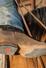 Hyer Boots Mens Hyer Axtell Tan Roughout Square Toe Western Cowboy Boot