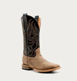 Hyer Boots Mens Hyer Axtell Tan Roughout Square Toe Western Cowboy Boot