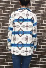 Desheng Enterprise Womens Western Tribal Aztec Sherpa Quarter Zip Pullover