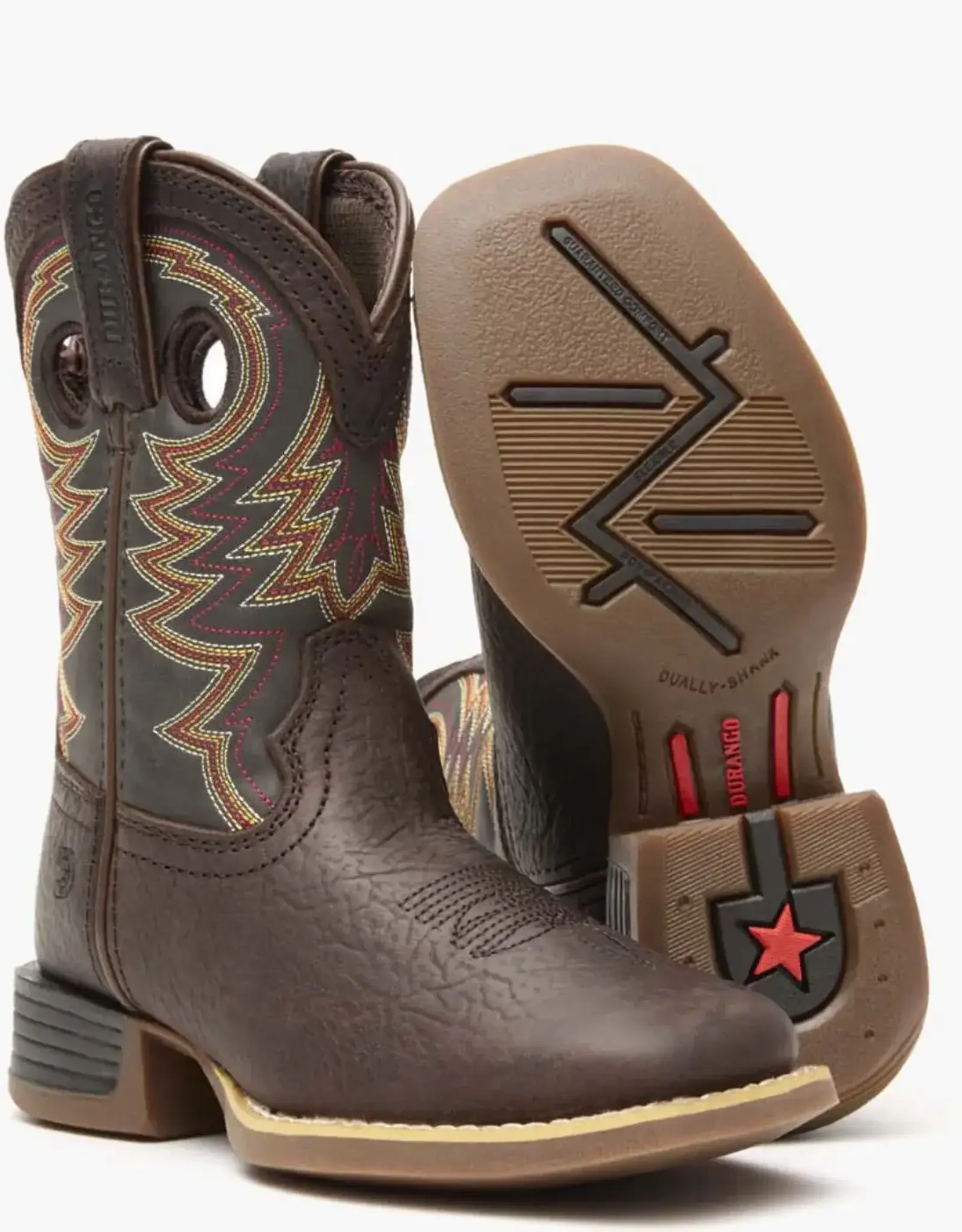 Durango Durango Youth Kids Rebel Pro Western Dark Bay Square Toe Cowboy Boots