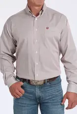 Cinch Mens Cinch Long Sleeve Pink Stripe Tencel Button Western Arena Shirt