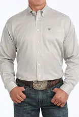 Cinch Mens Cinch Long Sleeve Khaki Stripe Tencel Button Western Arena Shirt
