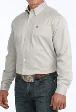 Cinch Mens Cinch Long Sleeve Khaki Stripe Tencel Button Western Arena Shirt