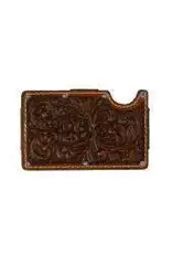 3D Mens Tooled Leather Covered Smart Style Utility Wallet