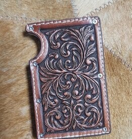 3D Mens Tooled Leather Covered Smart Style Utility Wallet