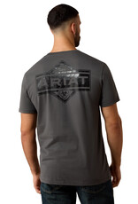 Ariat Mens Ariat Charcoal Grey Diamond Short Sleeve T Shirt