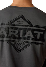 Ariat Mens Ariat Charcoal Grey Diamond Short Sleeve T Shirt