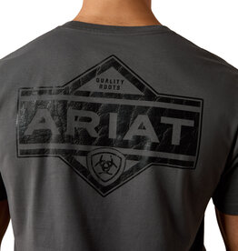 Ariat Mens Ariat Charcoal Grey Diamond Short Sleeve T Shirt
