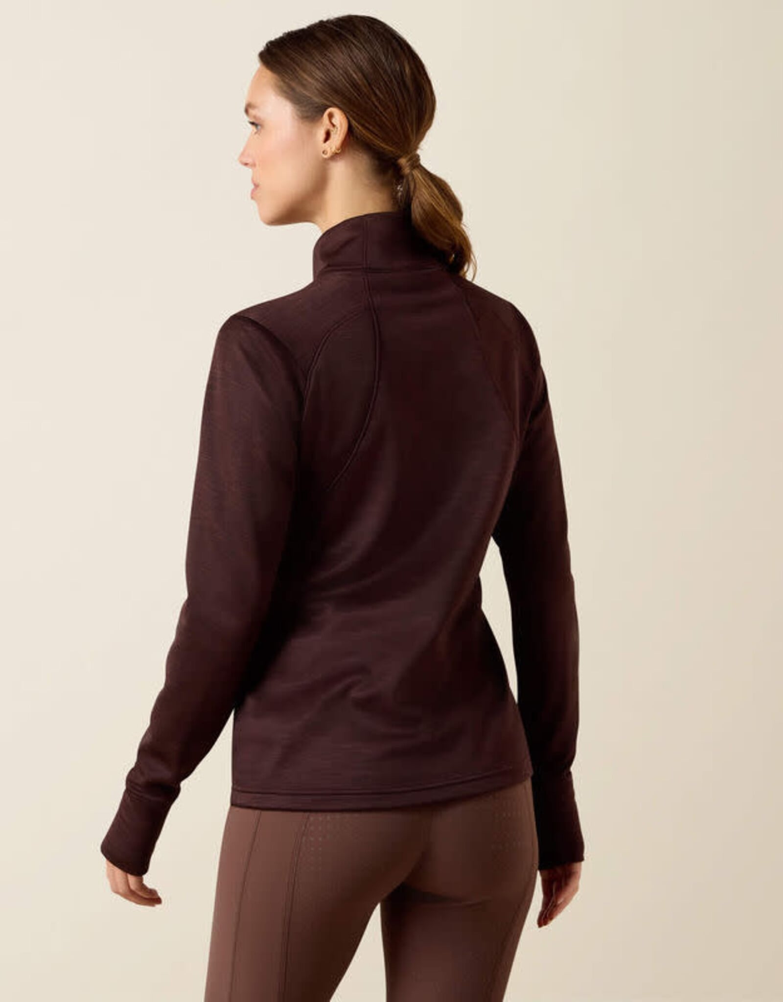 Ariat Womens Ariat Chocolate Plum Tek Team Cold Series 1/2 Zip Pullover