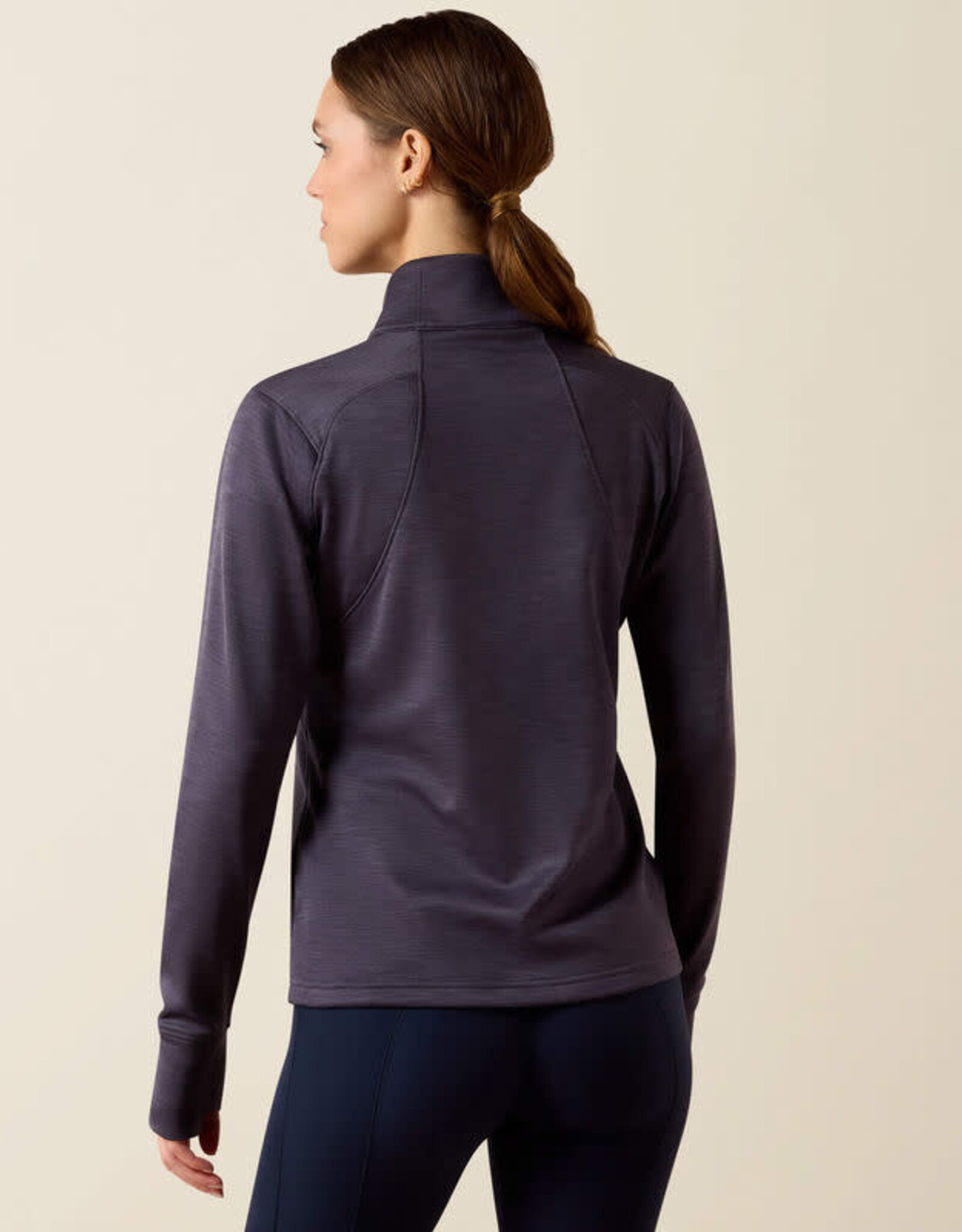 Ariat Womens Ariat Odyssey Grey Tek Team Cold Series 1/2 Zip Pullover