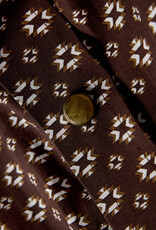Ariat Mens Ariat Wrinkle Free Coffee Bean Mini Aztec Print Snap Western Shirt