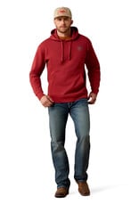 Ariat Mens Ariat Brick Red Logo Pullover Hoodie