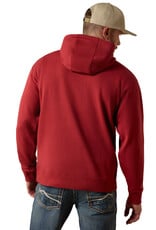 Ariat Mens Ariat Brick Red Logo Pullover Hoodie