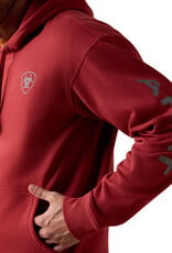Ariat Mens Ariat Brick Red Logo Pullover Hoodie
