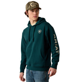 Ariat Mens Ariat Sea Moss Green Logo Pullover Hoodie