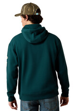 Ariat Mens Ariat Sea Moss Green Logo Pullover Hoodie