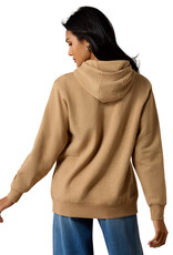 Ariat Womens Ariat Heather Khaki Logo Pullover Hoodie