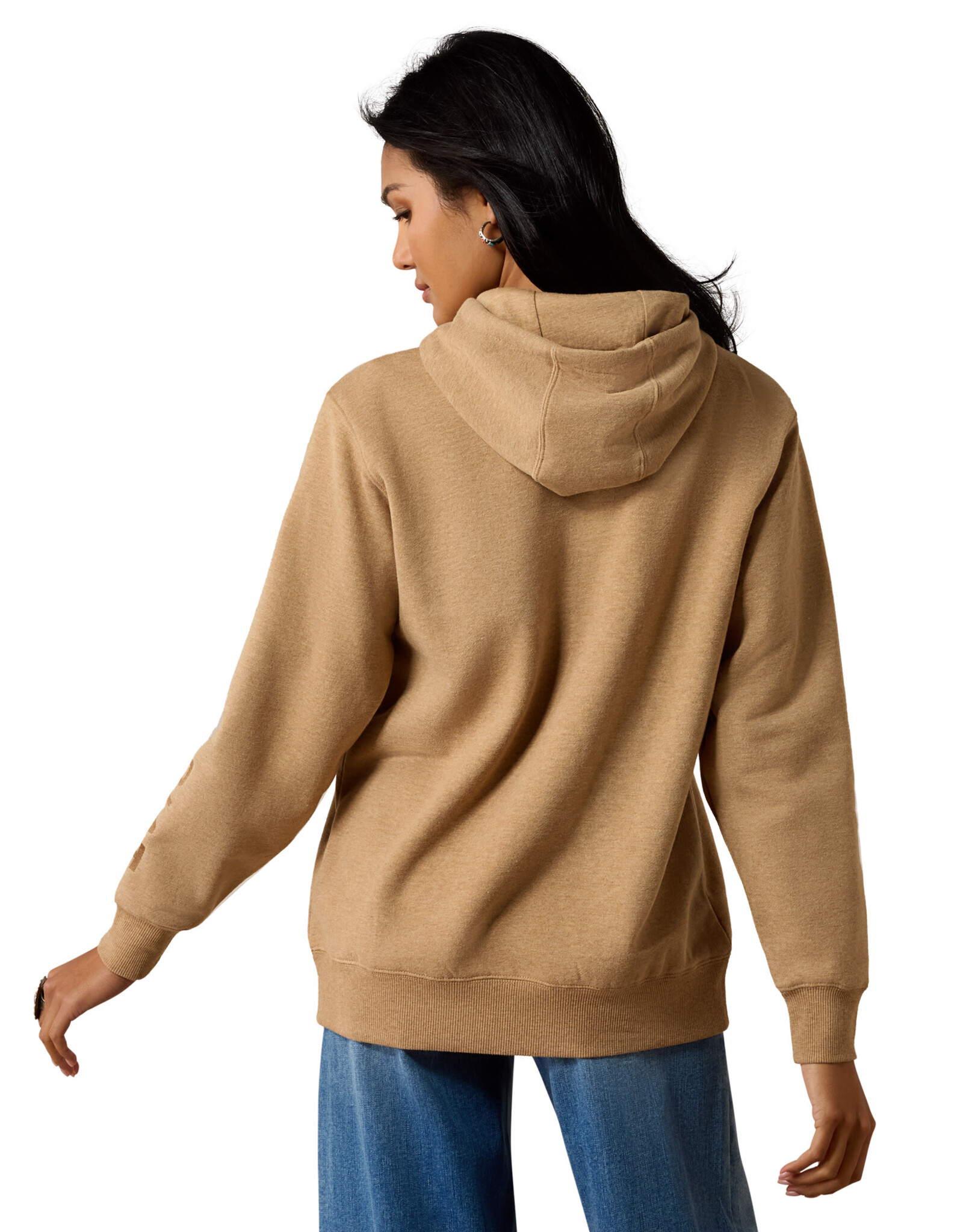 Ariat Womens Ariat Heather Khaki Logo Pullover Hoodie