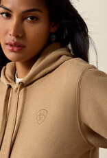 Ariat Womens Ariat Heather Khaki Logo Pullover Hoodie