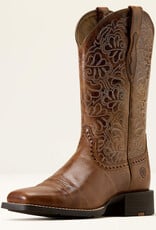 Ariat Ariat Womens Round Up Remuda Square Toe Aged Tan Western Boot