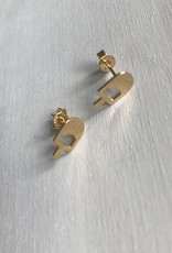 Young & Heart Popsicle Studs. Gold Plated.