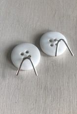 Devil May Wear Wishbone Silver Studs