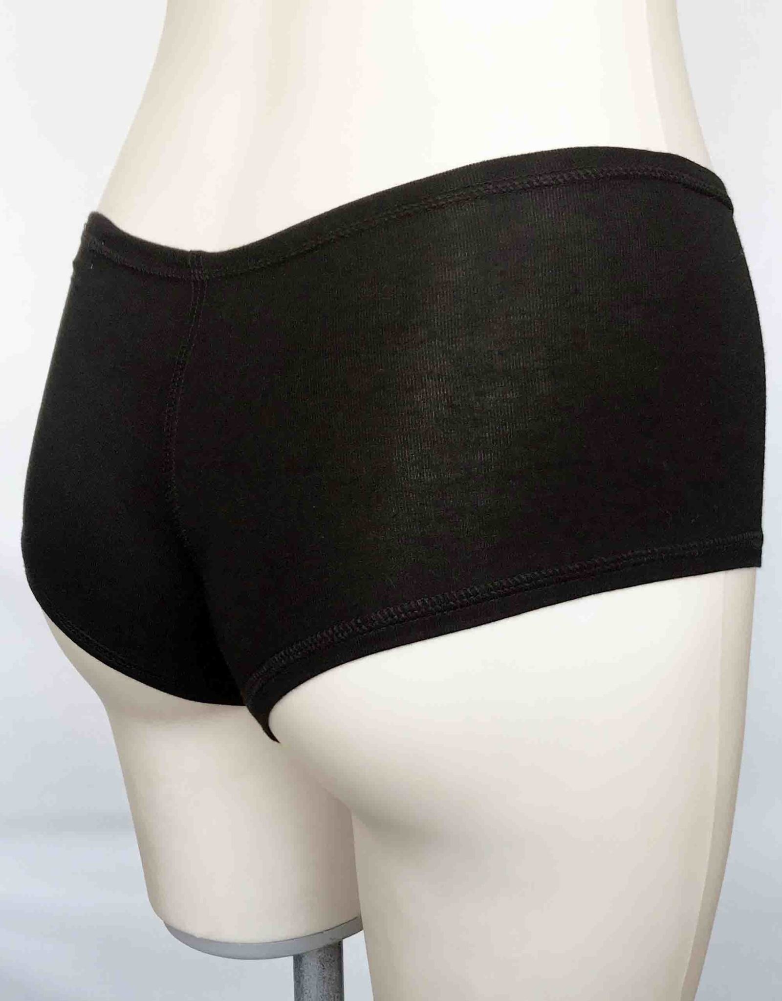 Devil May Wear Hot Shorts Bamboo Blend Underwear. Black