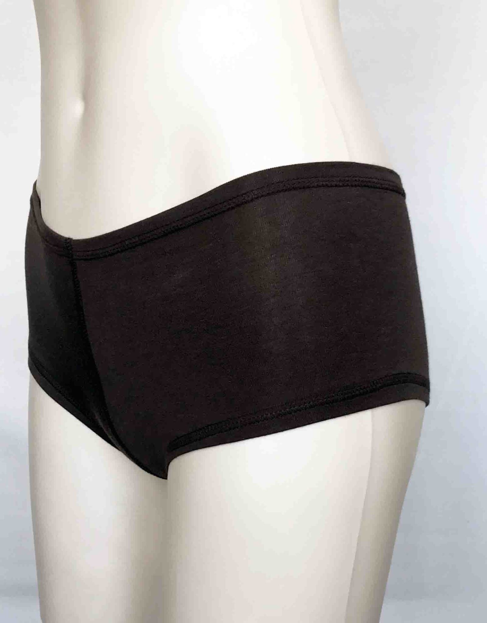 Devil May Wear Hot Shorts Bamboo Blend Underwear. Chocolate Brown