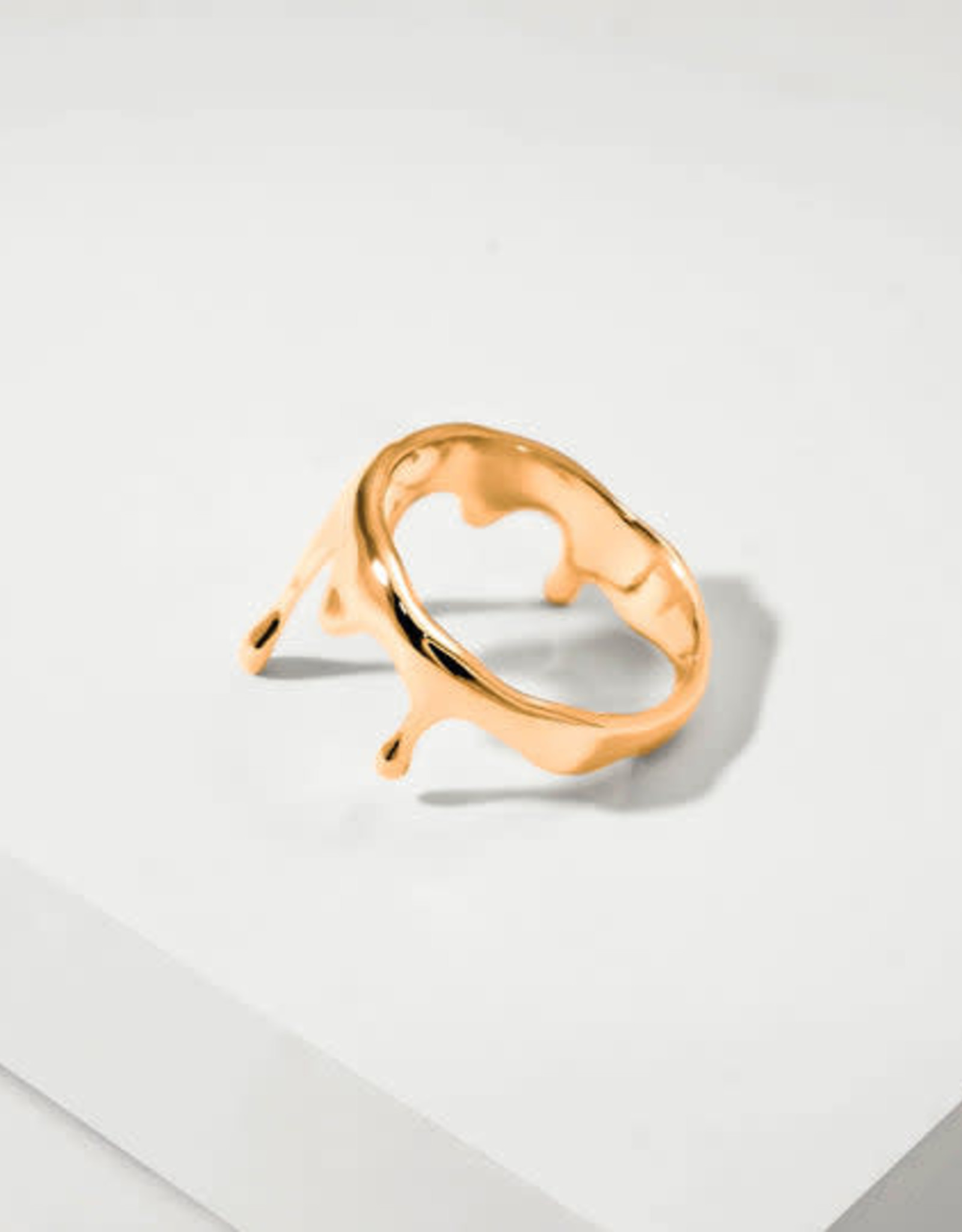 Marie June Jewelry Rivulets Small Gold Ring, 24k Gold Vermeil Sterling Silver
