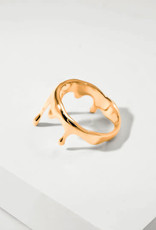 Marie June Jewelry Rivulets Small Gold Ring, 24k Gold Vermeil Sterling Silver