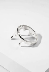 Marie June Jewelry Rivulets Small Silver Ring, Tarnish Resistant Sterling Silver