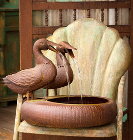 Park Hill Collection Folk Art Duck Fountain