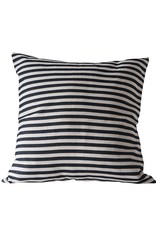 Creative Co-Op Creative Co-op Square Striped Pillow - Black