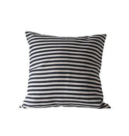 Creative Co-Op Creative Co-op Square Striped Pillow - Black