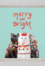 Greenbox Art Holiday -  Festive Cat Trio Mini Framed Canvas