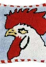 Michaelian Home Chicken Hooked Pillow 18" x 18"