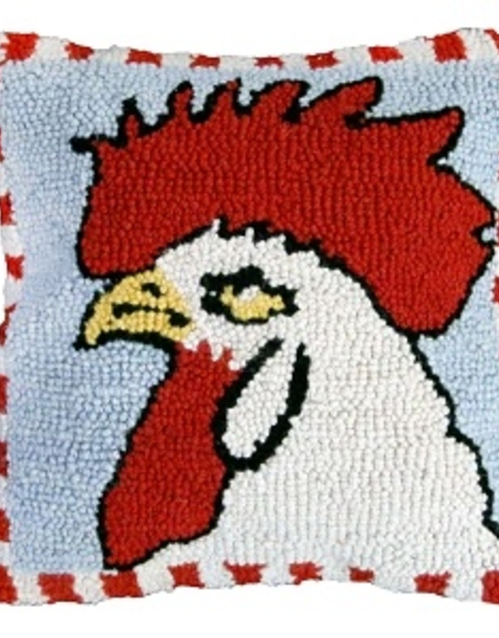 Michaelian Home Chicken Hooked Pillow 18" x 18"