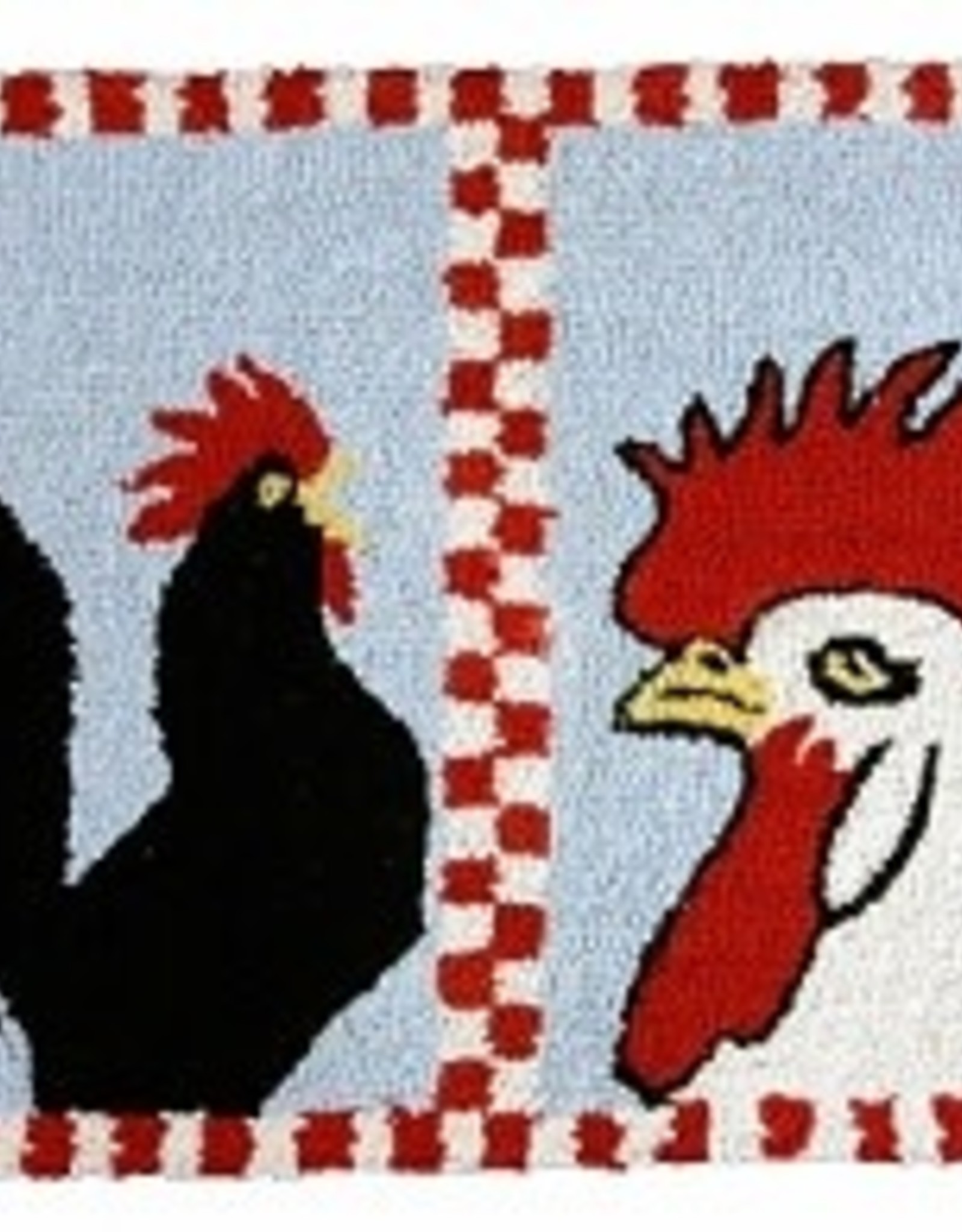 Michaelian Home Chickens Hooked Rug  2'x 3'