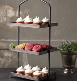 Kalalou Metal Three Tiered Display